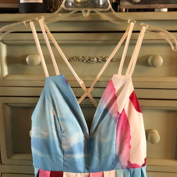 Flowy Colorful Summer Mini Dress - Picture 2 of 6